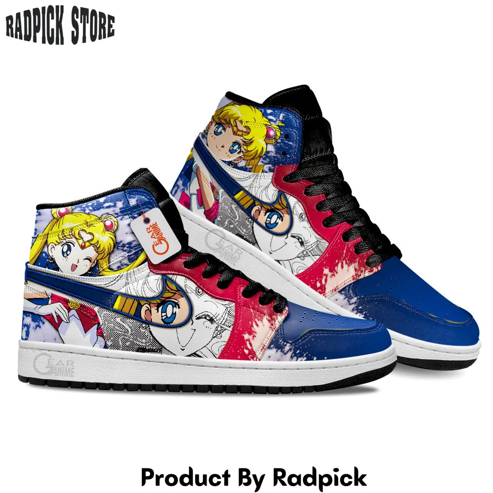 Usagi tsukino air jordan high top sneakers anime sailor moon shoes  rp0353400